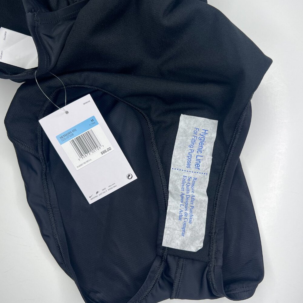 Nike Women's Standard Mesh Solid Edge V-Back One Piece Swimsuit Swimwear  Sz M - Picture 12 of 13